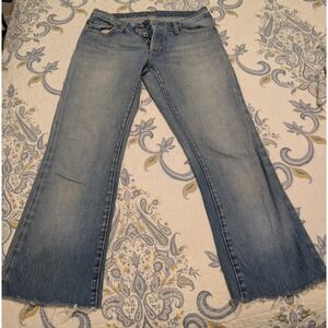 Polo Jeans Womens 6 Boot Cut Denim Blue Button Fly Pants Ralph Lauren